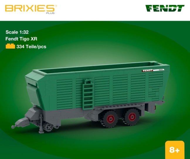 BRIXIES Plus 222.711 Fendt Tigo XR - víceúčelový samosběrací vůz, 1:32, 334 k