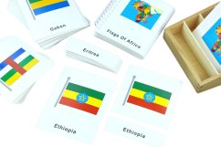 Vlajky Afriky - třísložkové karty