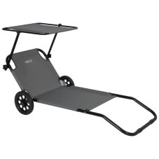 Plážové lehátko se stínítkem NILS Camp NC3307 šedé