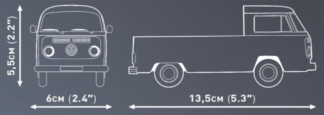 COBI 24618 Volkswagen T2a Pritschenwagen, 1:35, 151 k, 1 f
