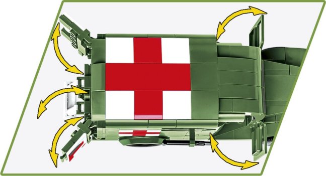 COBI 2257 II WW Dodge WC 54 sanitka D-DAY, 1:35, 293 k, 1 f