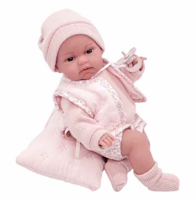 Antonio Juan 70364 TONETA - realistická panenka miminko se speciální pohybovou funkcí a měkkým látkovým tělem - 34 cm