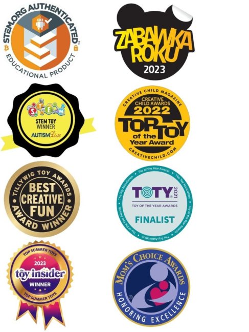 CLIXO Rainbow - magnetická stavebnice 42 kusů