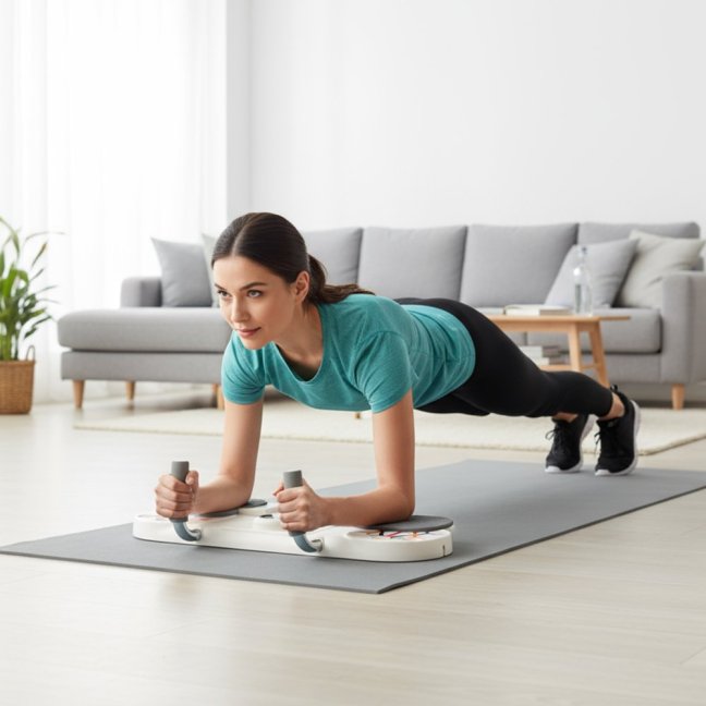 Multifunkční tréninková deska na kliky a břicho HMS DBP03