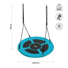 Houpačka čapí hnízdo NILS Camp NB5031 tyrkysová