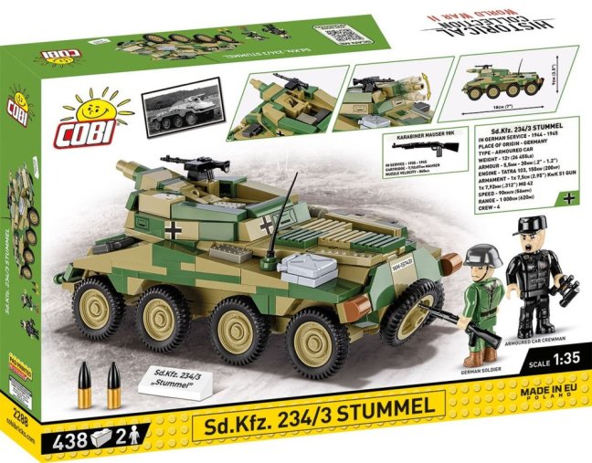 COBI 2288 II WW Sd. Kfz 234/3 Stummel, 1:35, 438 k, 2 f