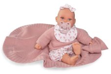Antonio Juan 11325 KIKA - realistická panenka se zvuky a měkkým látkovým tělem - 27 cm