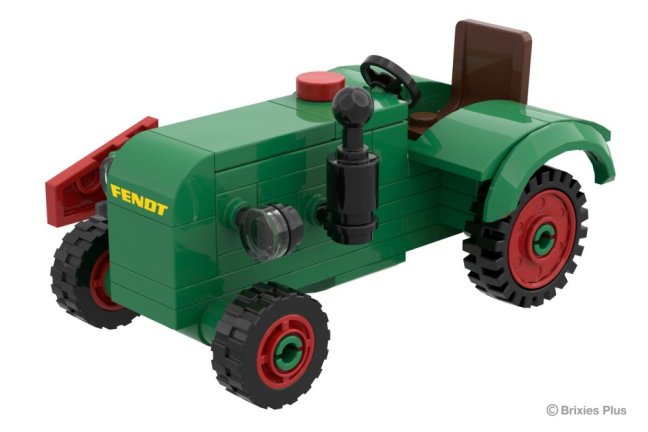 BRIXIES Plus 222.704 Fendt Dieselross F28 Classic Club Collection - historický traktor s žací lištou, 1:32, 74 k