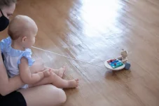 Tahací medvěd s xylofonem