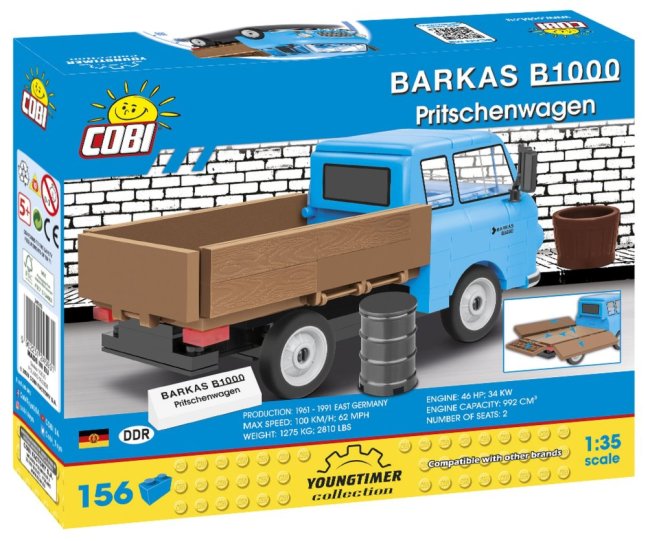 COBI 24593 Barkas B1000 nákladní, 1:35, 156 k