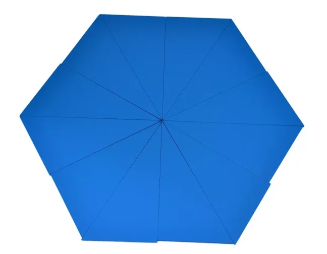 Krabička s modrými trojúhelníky