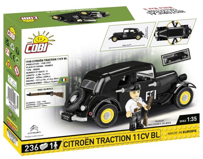 COBI 2266 1938 Citroën Traction 11CV, 1:35, 236 k, 1 f