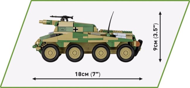 COBI 2288 II WW Sd. Kfz 234/3 Stummel, 1:35, 438 k, 2 f