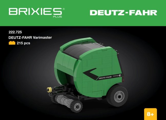 BRIXIES Plus 222.725 DEUTZ-FAHR Varimaster - lis na válcové balíky, 215 k
