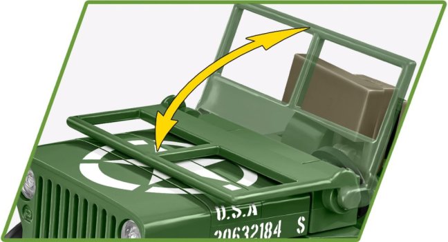 COBI 2296 II WW Willys MB D-DAY, 1:35, 132 k, 1 f