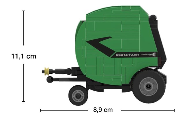BRIXIES Plus 222.725 DEUTZ-FAHR Varimaster - lis na válcové balíky, 215 k