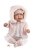 Llorens 84486 NEW BORN - realistická panenka miminko se zvuky a měkkým látkovým tělem - 44 cm
