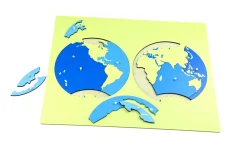 Moyo Montessori Puzzle - mapa oceánů - bez rámečku
