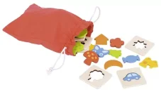 Hmatová hra - poznej tvar v rámečku