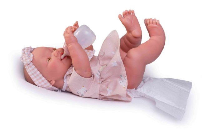 Antonio Juan 50393  MIA - mrkací a čůrající realistická panenka miminko s celovinylovým tělem - 42 cm