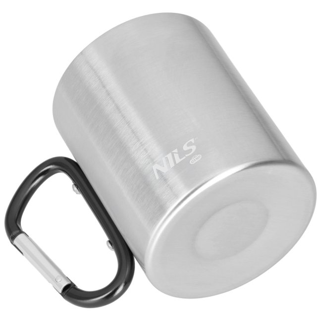 Kempingový hrnek NILS Camp NC17110 s karabinou 300ml černý