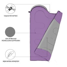 Spací pytel NILS Camp NC2008, šedý/fialový