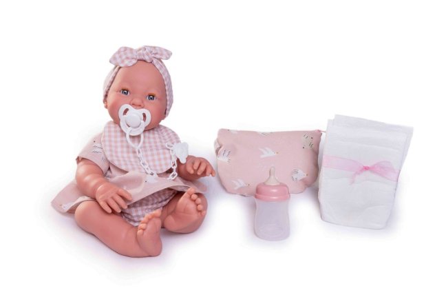 Antonio Juan 50393  MIA - mrkací a čůrající realistická panenka miminko s celovinylovým tělem - 42 cm