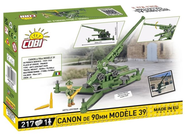 COBI 2294 II WW Canon de 90 mm Modele 39, 1:35, 217 k, 1 f