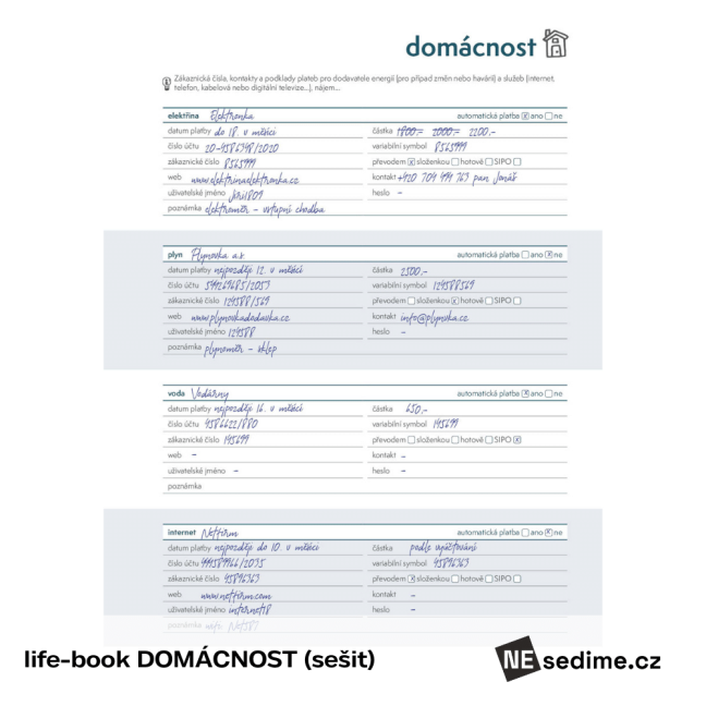 life-book DOMÁCNOST (samostatný sešit)