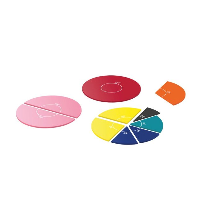 Barevné kruhy s úhly (set 6 ks)