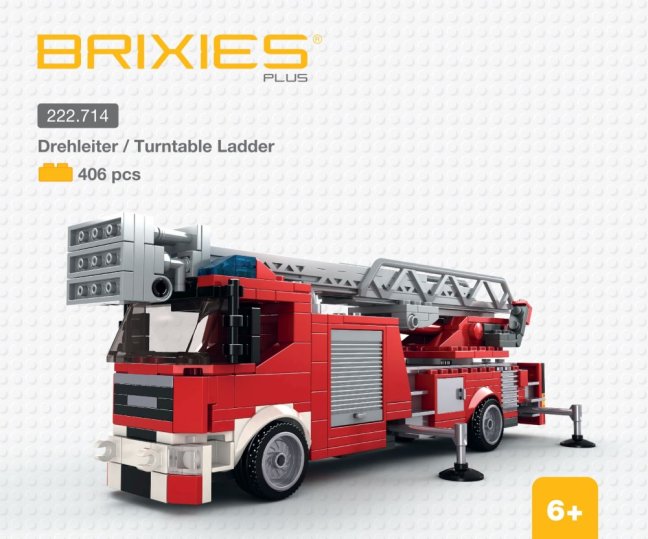 BRIXIES Plus 222.714 Hasičský vůz s otočným žebříkem, 406 k