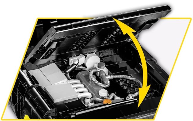 COBI 24333 Opel Rekord C Schwarze Witwe, 1:12, 1850 k