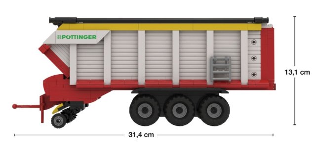 BRIXIES Plus 222.802 Pöttinger Jumbo - víceúčelový samosběrací vůz, 585 k