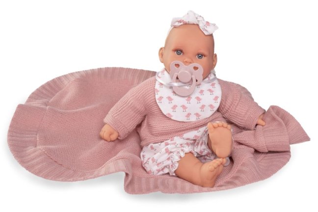 Antonio Juan 11325 KIKA - realistická panenka se zvuky a měkkým látkovým tělem - 27 cm