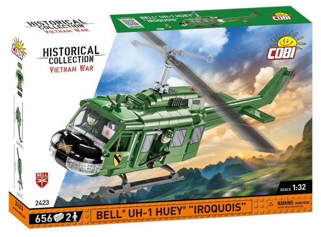 COBI 2423 Vietnam War BELL UH-1 HUEY IROQUOIS, 1:32, 656 k, 2 f