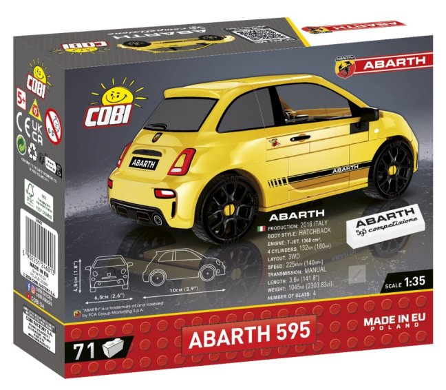 COBI 24601 Abarth 595 competizione, 1:35, 71 k