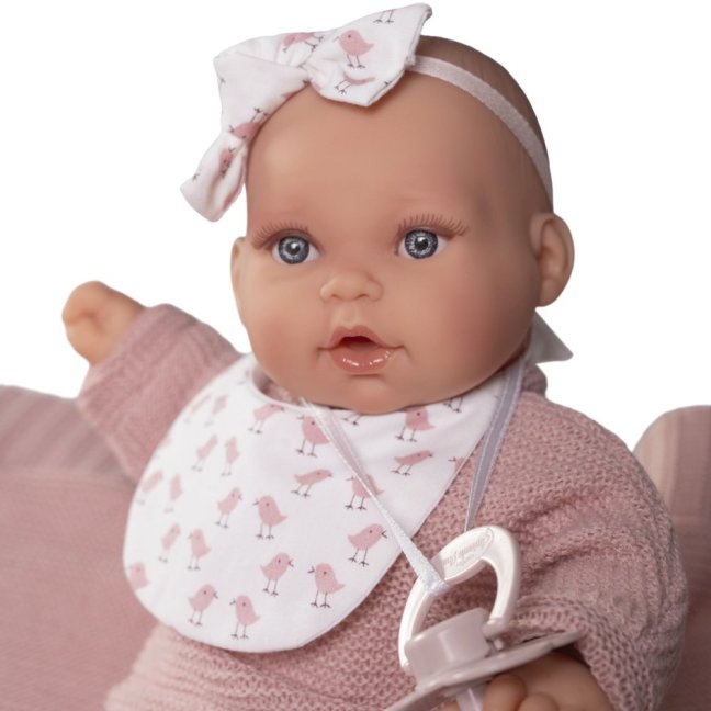 Antonio Juan 11325 KIKA - realistická panenka se zvuky a měkkým látkovým tělem - 27 cm