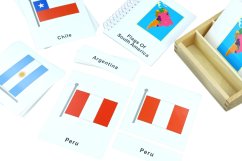 Vlajky Jižní Ameriky - třísložkové karty