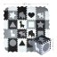 Dětská pěnová puzzle podložka NILS Fun MD03 šedá