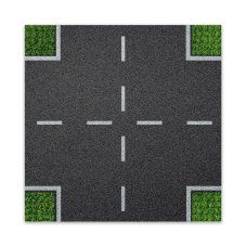 BRIXIES Plus 225.007 Designová podložka na stavění - křižovatka 25,5 x 25,5 cm