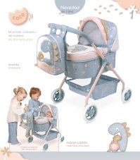 DeCuevas 86080 Můj první kočárek pro panenky s batůžkem COCO 2024 - 56 cm