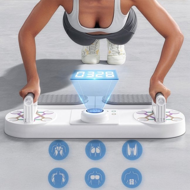 Multifunkční tréninková deska na kliky a břicho HMS DBP03