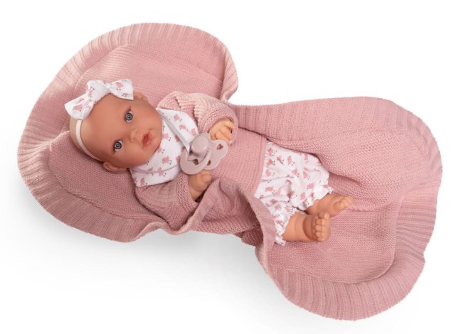 Antonio Juan 11325 KIKA - realistická panenka se zvuky a měkkým látkovým tělem - 27 cm