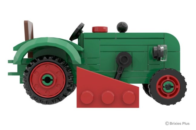 BRIXIES Plus 222.704 Fendt Dieselross F28 Classic Club Collection - historický traktor s žací lištou, 1:32, 74 k