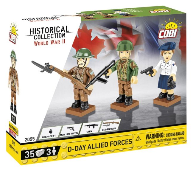 COBI 2055 3 figurky s doplňky D-Day Spojenci, 35 k