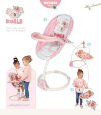 DeCuevas 51579 Multifunkční jídelní židlička a houpačka pro panenky 3 v 1 KOALA 2024