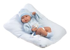 Llorens 84345 NEW BORN CHLAPEČEK - realistická panenka miminko s celovinylovým tělem - 43 cm