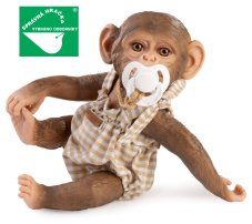 Guca 991 REBORN OPIČKA - realistická opička miminko s celovinylovým tělem - 32 cm