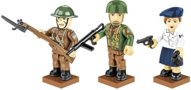 COBI 2055 3 figurky s doplňky D-Day Spojenci, 35 k