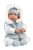 Llorens 84485 NEW BORN - realistická panenka miminko se zvuky a měkkým látkovým tělem - 44 cm